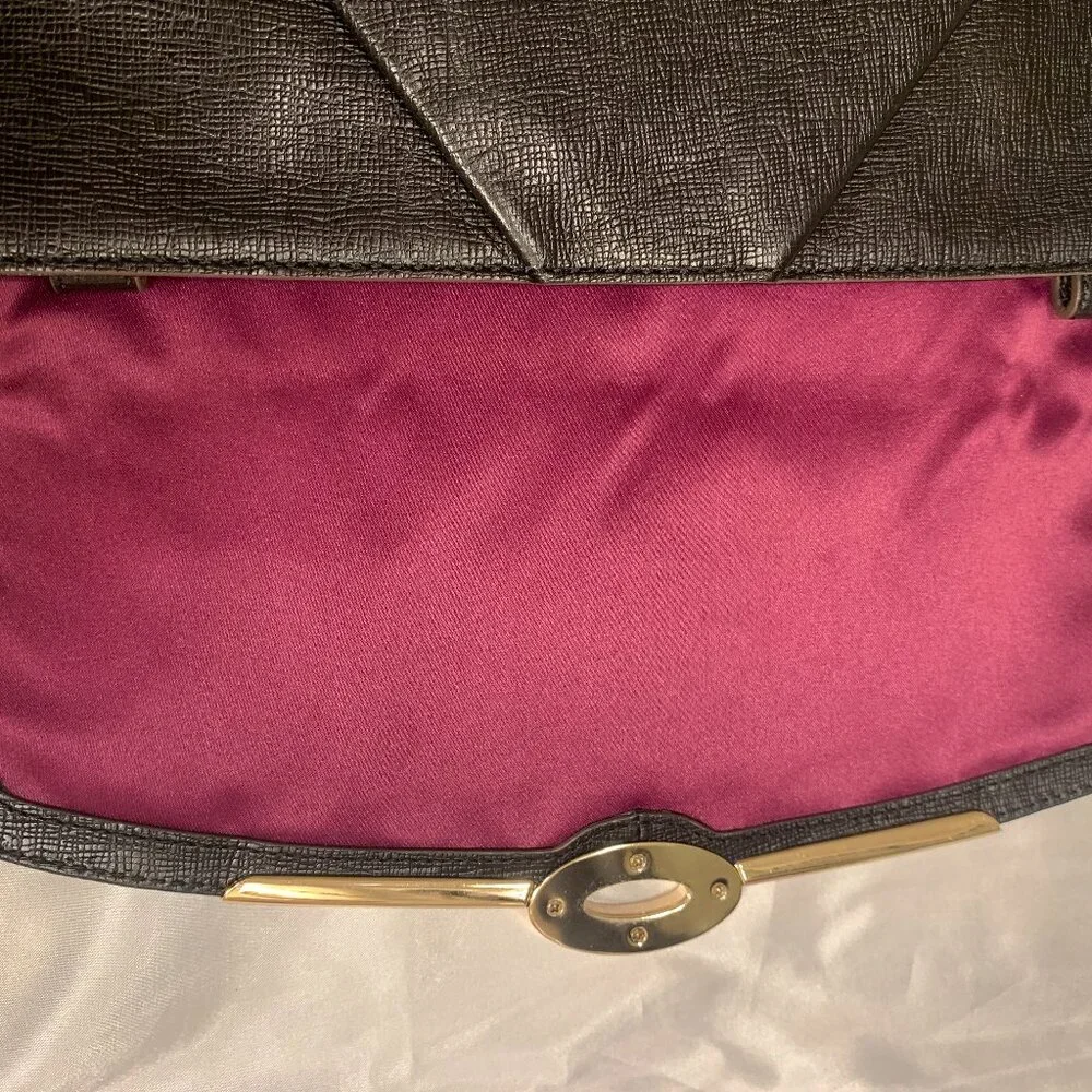 COACH MADISON CLUTCH IN TEXTURED LEATHER LI BLACK F25240 - Picture 10 of 16